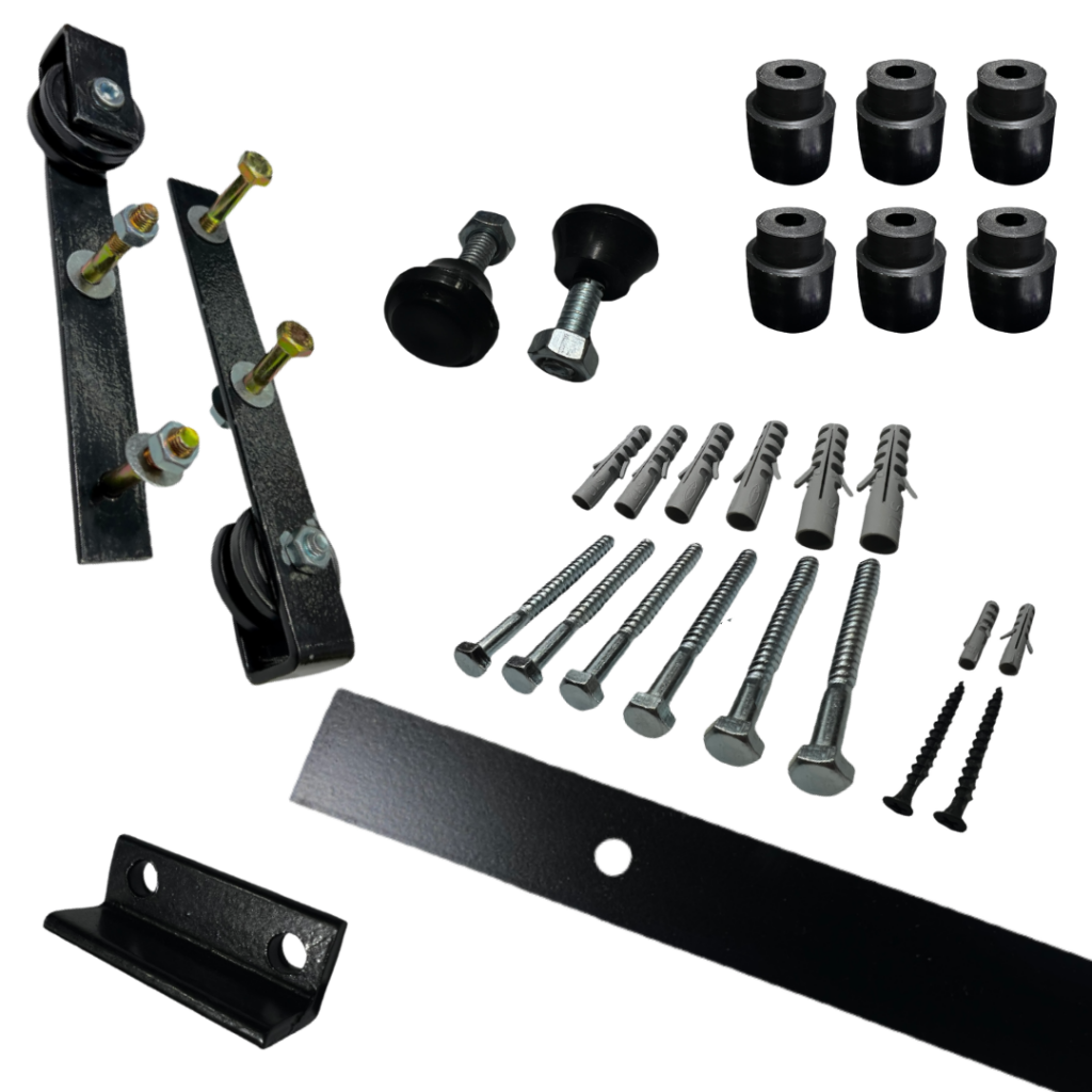 Kit Completo Para Armado De Puerta Granero Riel Mts Lockvak