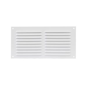 Rejilla De Ventilación De Aluminio Blanco Con Mosquitero 100x200mm