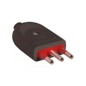 Ficha Macho 3 En Línea 10amps Negra