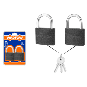 Set De 2 Candados En Hierro Misma Llave 38mm WADFOW