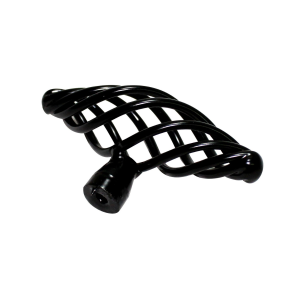 Tirador Colonial Corcega Oval Negro Mate 75x38mm