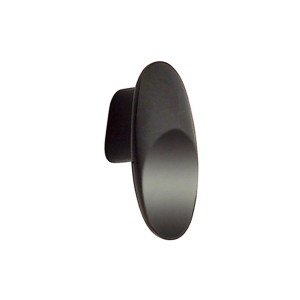 Tirador Colonial Español Botón Oval Negro Mate 44x25mm