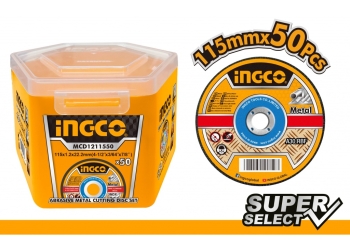 Lata De 50 Discos 4y1/2×1,2mm Corte Metal Super Select INGCO