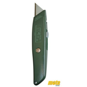 Cutter Trincheta Cuerpo Metálico Con Hoja Trapezoidal Retractil MOTA