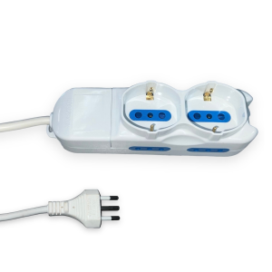Zapatilla Alargue Prolongador 4 Tomas Modular 3 En Línea + 2 Schuko