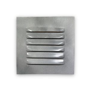 Rejilla Para Ventilación De Chapa Gris Con Pintura Electrostática 24x24cm