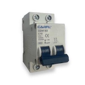 Interruptor Termomagnético 10A 2 Polos C DZ47-63 C10 CARFIL