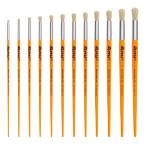 Pincel Para Artesanías Con Punta Redonda Mango Amarillo Modelo 616 ROMA