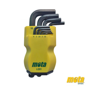 Juego De 9 Llaves Allen Hexagonales Cortas MOTA