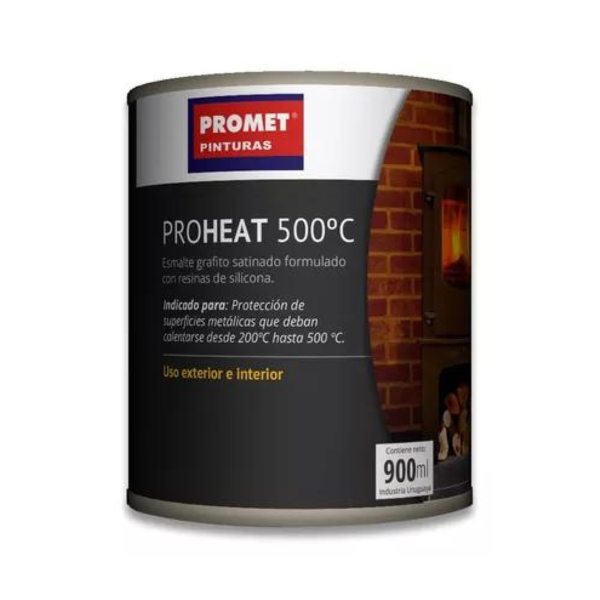 Esmalte Proheat 500°C Grafito 0,9L PROMET