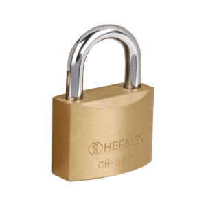 Candado De Hierro Acabado Bronceado Gancho Corto HERMEX Con 2 Llaves