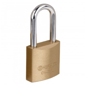Candado De Hierro Acabado Bronceado Gancho Largo 50mm HERMEX Con 2 Llaves