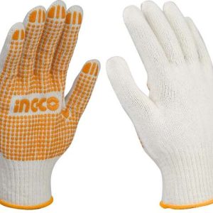 GUANTES DE ALGODON Y PVC EN PALMA Y PULGAR